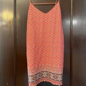 MANGO strappy red pattern dress